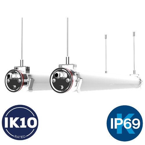 RÉGLETTE 120CM 40W 4000K TRAVERSANTE IP69K IK10 – Image 1